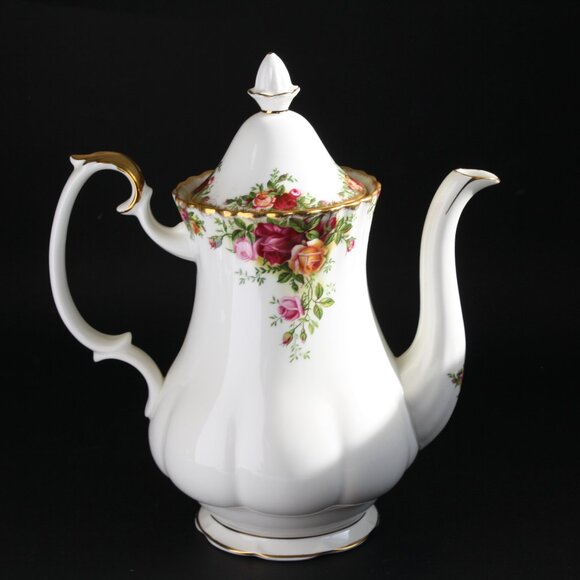 Vintage Old Country Roses Royal Albert Bone China coffee pot - Picture 1 of 8